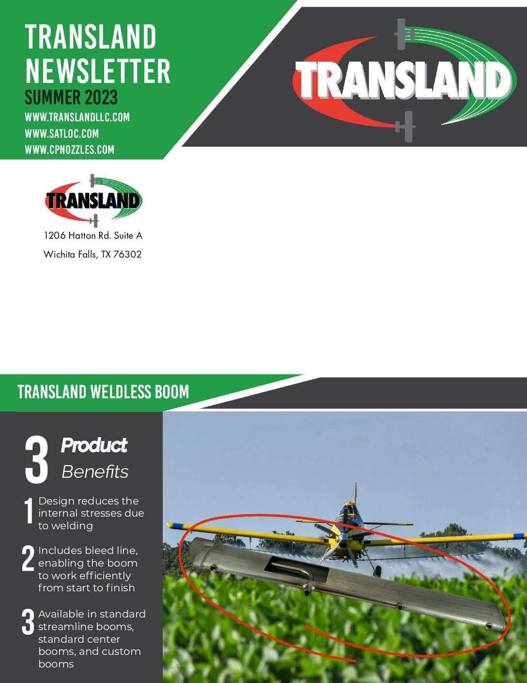 Cover of the Summer 2023 Transland newsletter