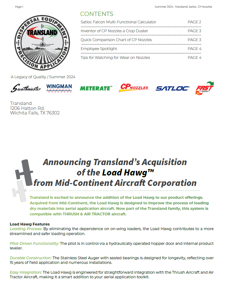 Cover of the Summer 2024 Transland newsletter